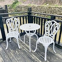 Amazon.com: KAI LI Patio Bistro Sets 3 Piece cast Aluminum Patio .