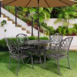 Cesicia 5-Pieces Outdoor Furniture Dining Table Set All-Weather .