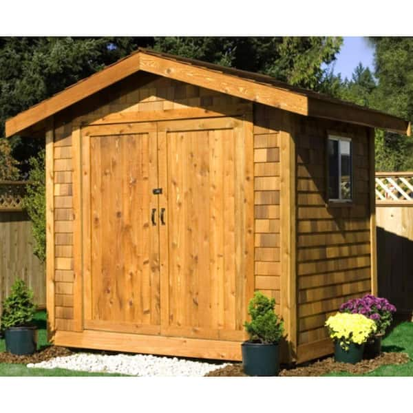 Premium Cedar Shed 16 ft. x 10 ft. Wood Premium Shingle Siding .