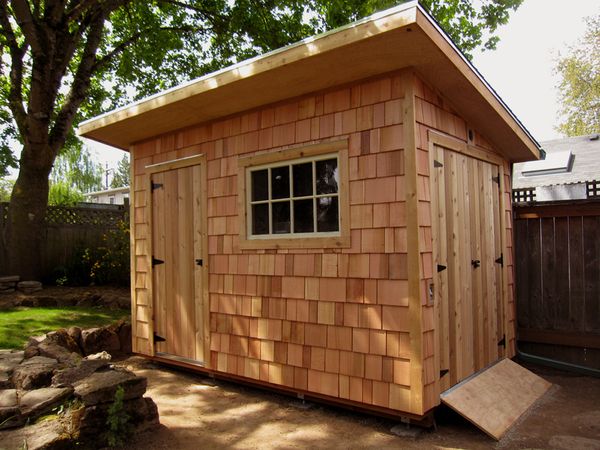 cedar shake shed roof - Google Search | Modern shed, Backyard .