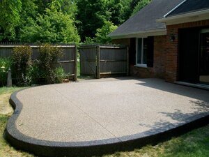 3 DESIGN IDEAS FOR A CENTRALLY LOCATED CONCRETE PATIO IN A SHELBY .