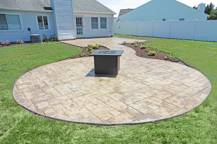 Stamped Concrete Patios | Concrete patio, Stamped concrete patio .