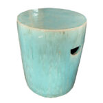 Ceramic Garden Stool- Turquoise – Walker Zabriskie Furnitu