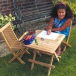 Ashdown Childrens Garden Table and Chairs Set | Wooden table and .
