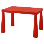 MAMMUT children's table, indoor/outdoor red, 303/8x215/8" - IK