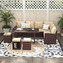 Amazon.com: Yangming Outdoor Patio Furniture Set, 7 Piece .