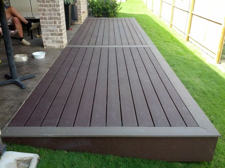 Simple two tone composite deck | Backyard, Decks backyard .