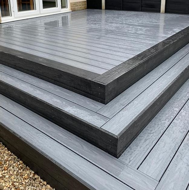 Landscaping Direct - Optimum Composite Decking - Smoke & Shadow .