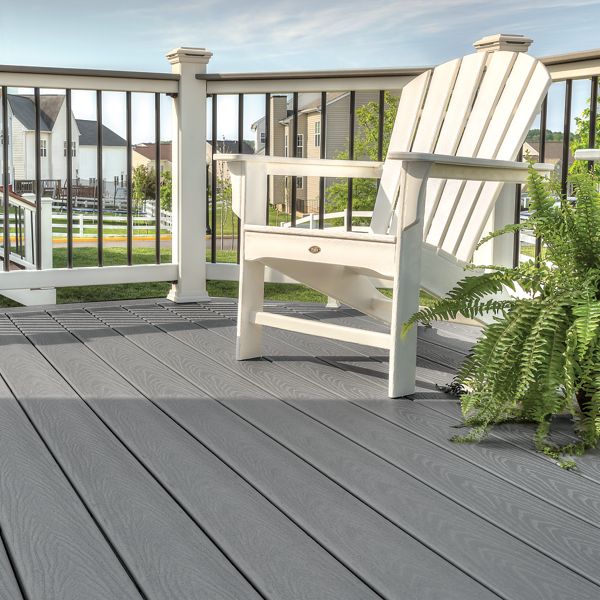 Shop Trex Select® Composite Decking in Pebble Grey | Tr