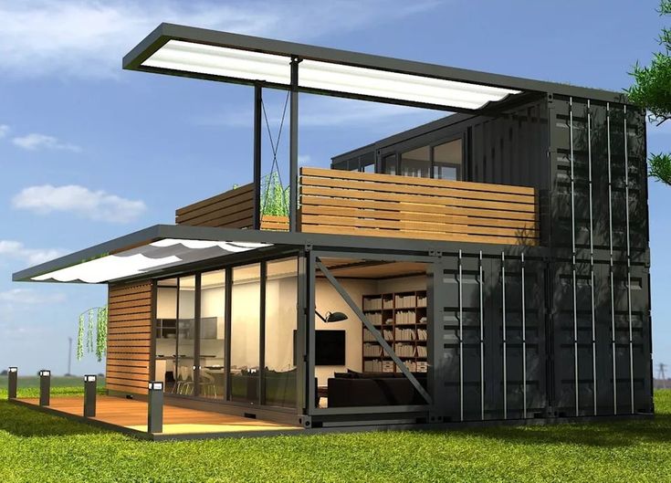 4 Containers Shipping Container Home Design with Large Second .