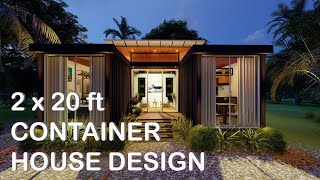 2 x 20 ft CONTAINER HOUSE DESIGN | Konsepto Designs - YouTu