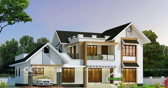 2765 square feet 5 bedroom semi contemporary home | Kerala house .