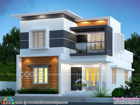 4 bedrooms 1520 sq. ft. modern home design | House balcony design .