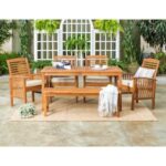 Walker Edison Furniture Company 6-Piece Brown Classic Traditional .