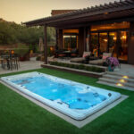 Swim spa backyard ideas: A true desert oasis