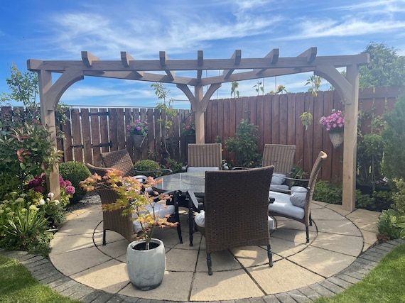 Corner Oak Pergola 3m Handmade - Et