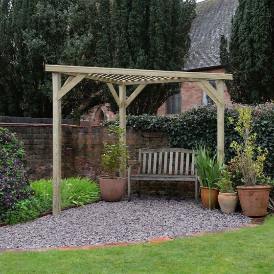 Forest Slatted Corner Pergola| Wooden Pergolas| B