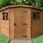 Stanwell Georgian With Glass Door Corner Shed | Corner Shed 8x8 .