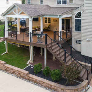 Expansive Covered Deck for Outdoor Livi