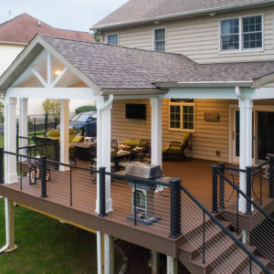 Expansive Covered Deck for Outdoor Livi