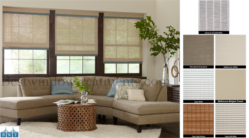 USA Premium Custom Woven Window Shades with Privacy Lining .