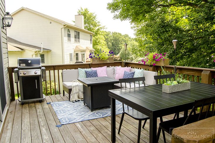 Small Deck Decorating Ideas: Our Deck Tour - unOriginal Mom .