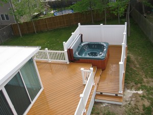 Hot Tub Deck Design Ideas - Mid-Atlantic Deck & Fen