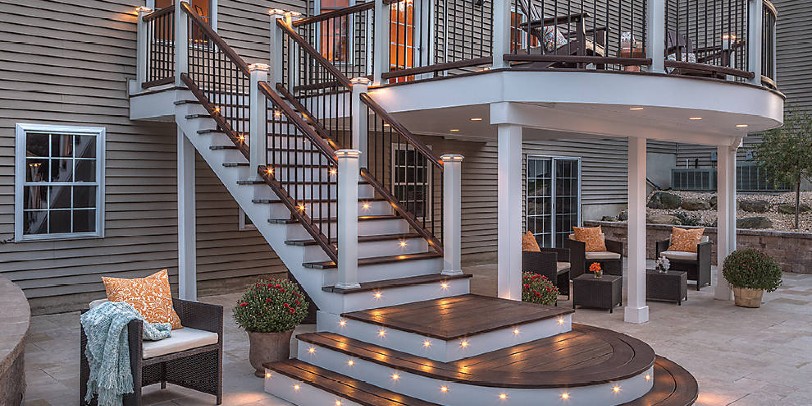 Deck Railing Lighting Ideas - DecksDire