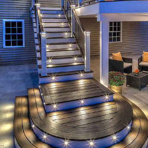 Patio Stair Lighting - DecksDire