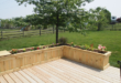 Our Backyard Deck Progress & Patio Furniture | Backyard planters .