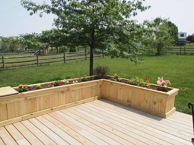 Our Backyard Deck Progress & Patio Furniture | Backyard planters .