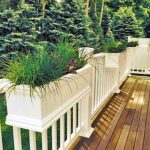 24" Charleston-Style Deck Railing Planter for Balcony or Porch Rai
