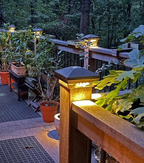 Pyramid Post Cap with Lights - LED Deck Lighting | DEKOR