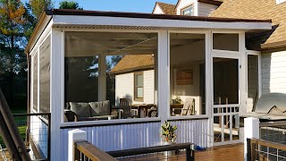 Composite Deck with Roof and Screened in Porch. - YouTu