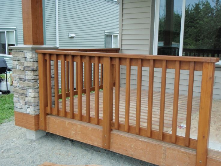 Types of deck spindles | Deck railing design, Wood deck railing .