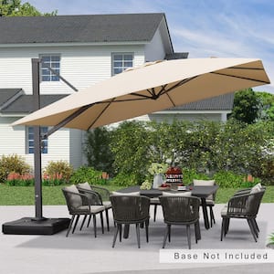 PURPLE LEAF 12 ft. Square Patio Umbrella Aluminum Large Cantilever .