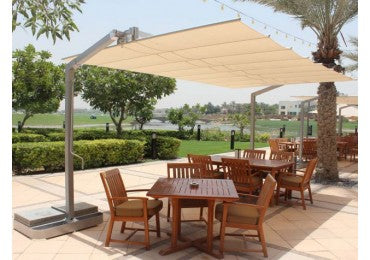 FIM Flexy Aluminum 8' x 16' Rectangular Offset Patio Umbrella .