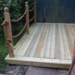 rope fence decking | Front garden, Rope fence, Backya