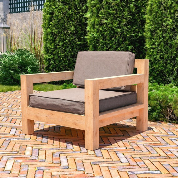 DIY Outdoor Sofa Build Plans, Patio Chair Plans, Patio Furniture .