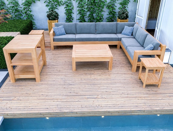 DIY Patio Furniture Sofa Set Plans, Patio Bench Set Plans .