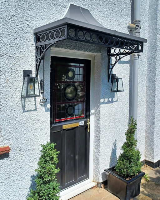 Wrought Iron Door Canopy - Traditional - Entry - Kent - by Fine .