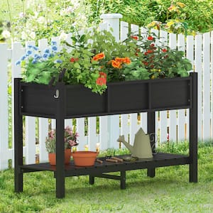 LUE BONA Raised Garden Bed, Elevated Wood Planter Box Stand for .