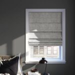 Sun Zero Somerton Cordless Gray 100% Blackout Textured Fabric .