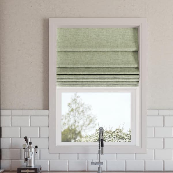 Sun Zero Somerton Cordless Sage Green 100% Blackout Textured .