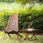 Amazon.com: Patio Natural Lounge Chairs Outdoor Folding Wood Chair .