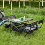 5-Piece, Folding Outdoor Table and Chair Set for Outdoor Camping .