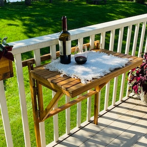 Balcony Space Saver Folding Table, Folding Balcony Table, Patio .