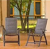 Amazon.com: Domi Folding Patio Chairs Set of 2, Aluminium Frame .