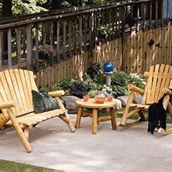 Rustic Outdoor Furniture: Log & Wood Patio Furnitu