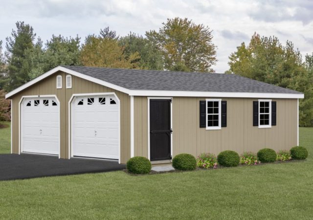 Garage Storage Sheds, Double Wide, 7 Pitch Roof and Mega Garages .